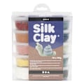 Miniatyrbillede 1 af 3: Todeler - Silk Clay - Assortiment af 10 potter - 40 g hver - Multifarvet - Blød og let Flerfärgad