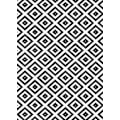 Miniatyrbillede 1 af 4: Tæppe - MANI TEXTILE - Fliser - Sort/hvid - 120x180cm - Antiskrid og vaskbar i maskine Svart vit
