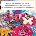 Miniatyrbillede 2 af 5: Blomsterugle træpuslespil 150 robuste og naturlige brikker inklusive 15 træfigurer (indfald), fra 10 år gammel, 17511, Ravensburger Flerfärgad