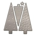 Miniatyrbillede 1 af 4: Klippeskabelonsæt - LS - Juletræ - 0,7x0,7cm til 3x6,9cm - 4 stykker - Sort