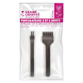 Miniatyrbillede 1 af 4: 2 perforatorer 2 og 6 tænder til læder og polymerler. Metallisk