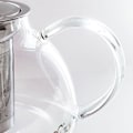 Miniatyrbillede 4 af 4: Glas teekande med filter i rustfrit stål - 0,8 L Transparent