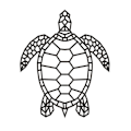 Miniatyrbillede 2 af 2: Puzzle Vægmaleri i Træ - Skildpadde 84 Cm Svart