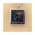 Miniatyrbild 3 av 3: Stenar och mineraler. Rå Kyanite halsband. Fyrkantig modell. Silverfärg. Pengar