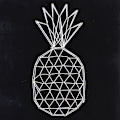 Miniatyrbild 1 av 4: String Art Box - Blackboard Ananas tråd konst 22 x 22 cm Svart
