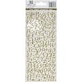 Miniatyrbillede 3 af 4: Sticker bogstaver script Guld glitrende 177 bogstaver glitter guld