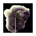 Miniatyrbillede 2 af 5: Sten og mineraler. Fluorit + Kvarts. 1207,0 øre. Avellan-minen, Var, Frankrig.