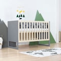 Miniatyrbillede 2 af 4: Seng baby CHRUPPY 60 x 120 cm grå og lakeret Grå