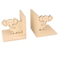 Miniatyrbillede 2 af 4: 3 træ børneværelse dekorationer - Elefant / krokodille Beige