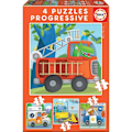 Miniatyrbild 1 av 2: Wild Animals Progressive Puzzle - EDUCA - Mindre än 100 bitar - För barn Flerfärgad