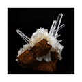 Miniatyrbillede 3 af 3: Sten og mineraler. Kvarts + siderit. 160,0 ct. Allevard, Isère, Frankrig..