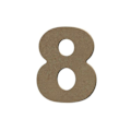 Miniatyrbild 1 av 3: Nummer 8 i MDF-trä för att dekorera - 8 cm kastanj