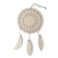 Miniatyrbillede 1 af 2: Customiser træ drømmefanger - Fjer 12,5 x 23,5 cm Beige