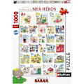 Pikkukuva 2 / 3: 1000 pala palapeli Babarin ABC - Aikuiset ja 12-vuotiaat ja sitä vanhemmat lapset - My Heroes Collection - 87364 - Nathan Flerfärgad