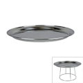 Miniatyrbillede 2 af 2: Fiskemadsfad Ø 36 cm og dens rustfri stålstøtte Inox, Kromat stål