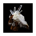 Miniatyrbillede 2 af 3: Sten og mineraler. Kvarts + siderit. 160,0 ct. Allevard, Isère, Frankrig..