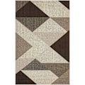 Miniatyrbild 1 av 4: Teppe - MIRAN - Brun - 160x230 cm - Halkfri - Maskinvaskbar - Geometrisk