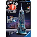Pikkukuva 1 / 6: 3D Empire State Building valaistu palapeli - Ravensburger - 216 osaa - Värilliset LEDit - 10-vuotiaat ja sitä vanhemmat Flerfärgad