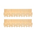 Miniatyrbillede 1 af 4: 2 væghylder i træ med knudrer 42 x 11 cm Beige
