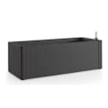 Miniatyrbillede 1 af 2: STEFANPLAST Natural Delux rektangulær blomsterkasse - 100x43xH33cm - 90 + 6,5L i reserve - Antracit Antracit
