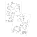 Miniatyrbillede 2 af 4: Plastik kit sindssyge - Dinosaurer - Til børn - 2 ark - 3 nøglekæder Flerfärgad