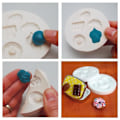 Miniatyrbild 3 av 3: Silikonform - DTM fritid - Mini behandlingsform - 7 cm - 5 former - Non-stick Rosa
