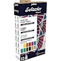 Miniatyrbillede 3 af 6: Maleristof - Pébéo - Setacolor Introduktionssæt - Uigennemsigtig Mat - 12 Flasker på 20 ml - Moderne Farver Vit, Citrongul, Vermilion, Denimblå