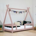 Miniatyrbillede 2 af 4: Lit cabane enfant NAKANA 80 x 160 lyserød pastel Rosa