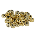 Miniatyrbillede 3 af 4: 900 hvide/sorte/guld alfabetperler Flerfärgad