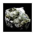 Miniatyrbillede 3 af 3: Sten og mineraler. Kvarts med Byssolite + Epidote indeslutninger. 911,0 øre. Envers de Chamrousse, Isère, Frankrig.