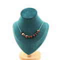 Miniatyrbillede 1 af 6: Collier - A Bijoux - Agate de Rêve - 10 perler 8 mm - Kæde i rustfrit stål - 45 cm