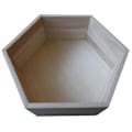 Miniatyrbillede 2 af 4: Hexagon hylde i træ 30 x 26,5 x 10 cm Beige