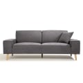 Miniatyrbillede 1 af 6: Hexagone - 3-personers lige sofa - Grå stof - L 216 x D 90 x H 80 cm - Gustave Mörkgrå