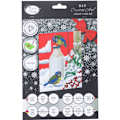 Miniatyrbild 2 av 2: Kit för diamantbroderi 21x29cm Fåglar på snön Flerfärgad