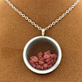 Miniatyrbillede 3 af 3: Collier - ABIJOUX - Rå spinel - Vedhæng 30 mm - Inoxidabel kæde - Unisex Pengar