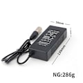 Miniatyrbilde 1 av 2: 36V laderutgang 42V 2A lader med 4-pin XLRM-kontakt, egnet for 36V 10S elektrisk sykkel litium batteri