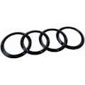 Pikkukuva 3 / 3: Kiiltävä musta automerkin logomerkki Audi-embleemille 192mm