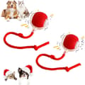 2 pcs 360° Smart Automatic Rolling Pet Ball, Rechargeable Interactive Toy for Cats & Dogs, Red-FO-