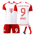 Miniatyrbillede 1 af 2: Kane 23-24 FC Bayern München trøje nr. 9 hjemme fodboldtrøje sæt voksne børn-KK- Kids 18(100-110cm)