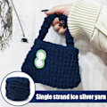 Miniatyrbillede 4 af 5: Strikkegarn 4xStrikkegarn til hækling, blødt chunky garn til garnprojekter-LP- Navy blue
