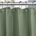 Duschdraperi för badrum med krokar 182 x 182 cm (grön)-FO-