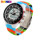 Miniatyrbilde 2 av 5: SKMEI Klokker Herr Mode Casual Analog Digital Armbåndsur Alarm 30M Vanntett Mann Militær Chrono Kalender Relogio Masculin BlackRed with box