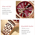 Miniatyrbillede 4 af 5: POEDAGAR Ur Mode Luksus Vinrøde Quartz-ure Vandtæt Rustfrit Stål Plet Damearmbåndsur Romantisk Kæreste Gave Red(.430)
