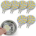 6 st runda varmvita G4 LED-lampor, ersätter-FO-