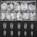 Mandelformade akrylnaglar - 500 st-FO-