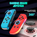 Pikkukuva 5 / 5: Langaton ohjain, yhteensopiva Nintendo Switchille, Oledille, Lite Gamepad Joystick (v/o) Korvaava Rgb oikealla purple+yellow