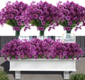 Kunstige blomster til udendørs brug, 20 bundter UV-resistente kunstige planter til veranda, lilla