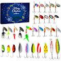 Miniatyrbild 5 av 5: Fiskekalender 2024, 24 dagars fiskeutrustning julkalender fiskebete set fiske adventkalender