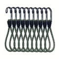10-pack reflekterande elastiskt tältrep med krokar – tältlinor för camping, armégrön Army Green