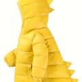 Vindtät pufferjacka med dinosauriedesign för barn 4-5Y Bright Yellow